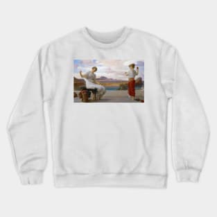 Winding the Skein by Frederic Leighton Crewneck Sweatshirt